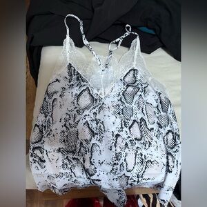 Snake print tank top